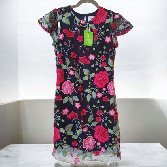 Sam Edelman  peony embroidery sheath dress Size 2 (sizes 2 - 4) - Picture 1 of 11